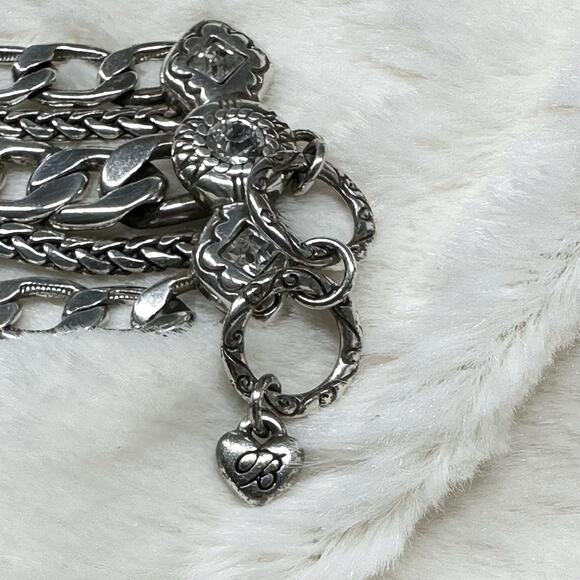 Brighton Silver Tone 5 Strand Toggle Bracelet 86g Thick - Picture 3 of 6